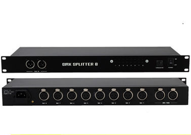 Black 8 Way Dmx512 Light Controller For Professional Lightings 90v-240v