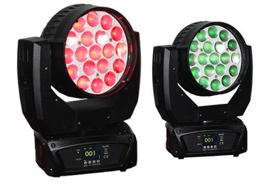 540°Pan 270°Tilen 19pcs 12W RGBW 4in1 LED Đèn đầu di động Zoom rửa Đèn đầu di động