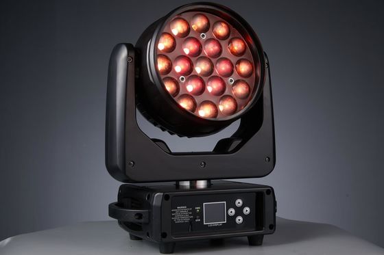 19LEDs Zoom LED Di chuyển đầu đèn cho hộp đêm Concert Music Party