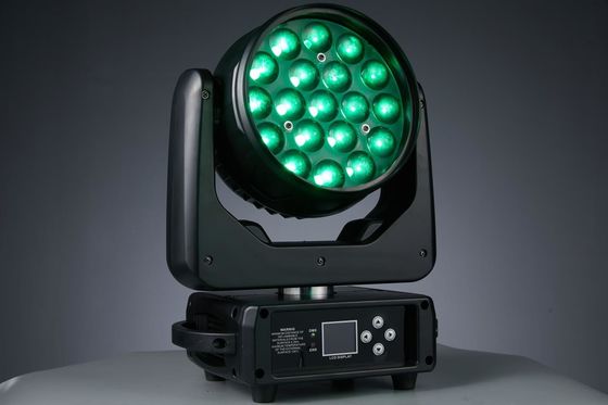 19LEDs Zoom LED Di chuyển đầu đèn cho hộp đêm Concert Music Party