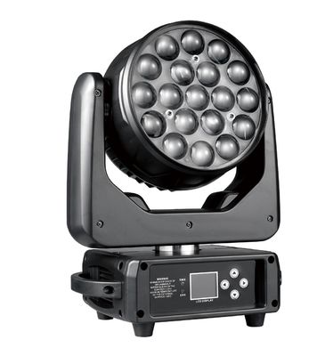 19LEDs Zoom LED Di chuyển đầu đèn cho hộp đêm Concert Music Party