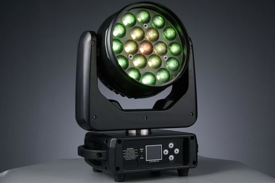 19LEDs Zoom LED Di chuyển đầu đèn cho hộp đêm Concert Music Party