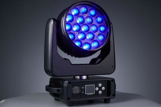 19LEDs Zoom LED Di chuyển đầu đèn cho hộp đêm Concert Music Party
