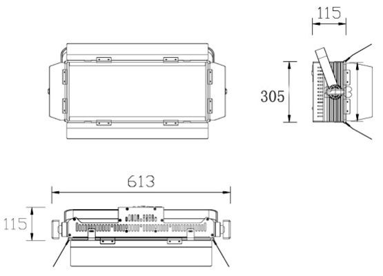 200W 3200k 5600k bảng điều khiển bầu trời LED hai màu Đặt đầy đèn cho nhà hát hội nghị