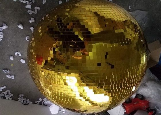 Bóng gương vàng 120CM Bóng đèn sân khấu Disco Bóng xoay