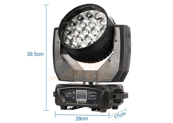 Đèn LED di chuyển 19x15W Đèn pha thu phóng 4 trong 1 Đèn vũ trường