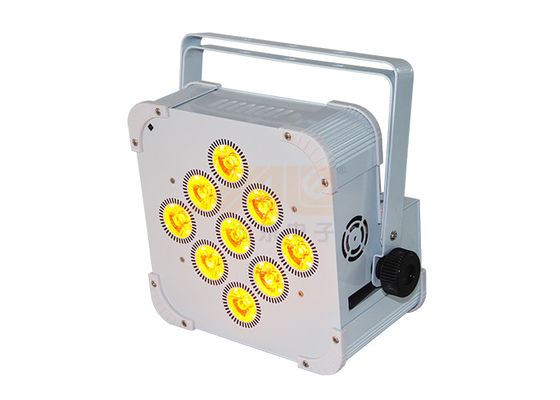 Đèn chiếu sáng không dây 9 * 6w DMX Par Light Độ sáng cao Đèn chiếu ba màu Đèn pin