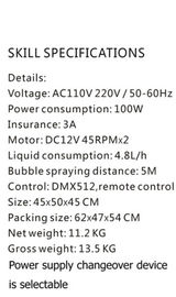 Tiệc cưới 100W Hiệu ứng Bubble Machine, Hiệu ứng đặc biệt DJ Bubble Machines