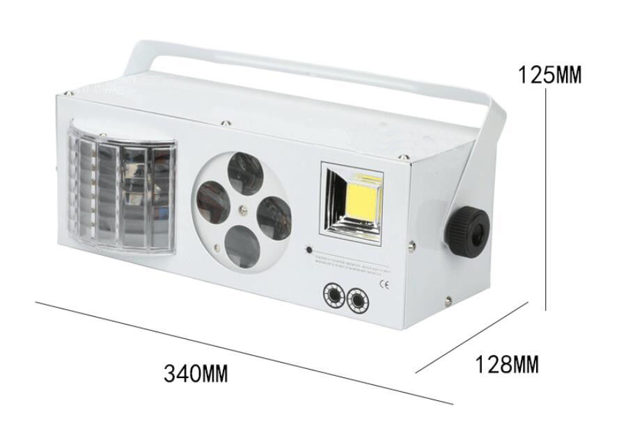 Đèn pin Strobe Đèn Chớp Có Hiệu Ứng Màu Đen 4 in1 AC100 - 240V 40W