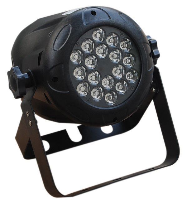 Trong nhà 18 x 3w Nhựa Led Par Chiếu sáng Ánh sáng Dj / Disco Giai đoạn Ánh sáng Độ sáng cao