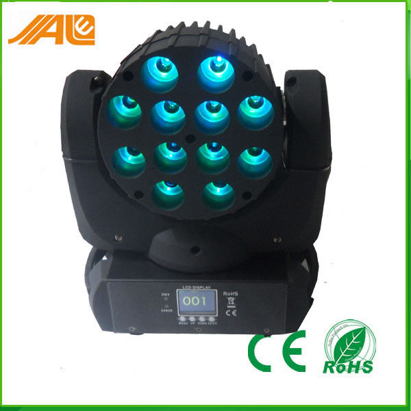 12 x 10w Rgbw 4in1 DJ Giai đoạn Moving Head Wash Độ sáng cao Led