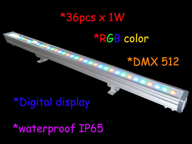 1000mm Chiều dài 36pcs 3w Rgb Vách ngăn ngoài trời được trang bị cho ip65 / Sân khấu trang trí nhẹ