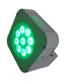 Pin không dây hoạt động đầy đủ màu không dây LED Par Cans 9pcs Đèn LED phẳng Par Light