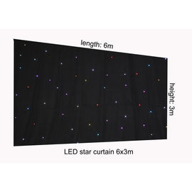 RGB 6 x 3m Màn hình Chiếu Rạp Chiếu Sáng Sao Đen, Chiếu sáng màn hình Star cho sân khấu sân khấu